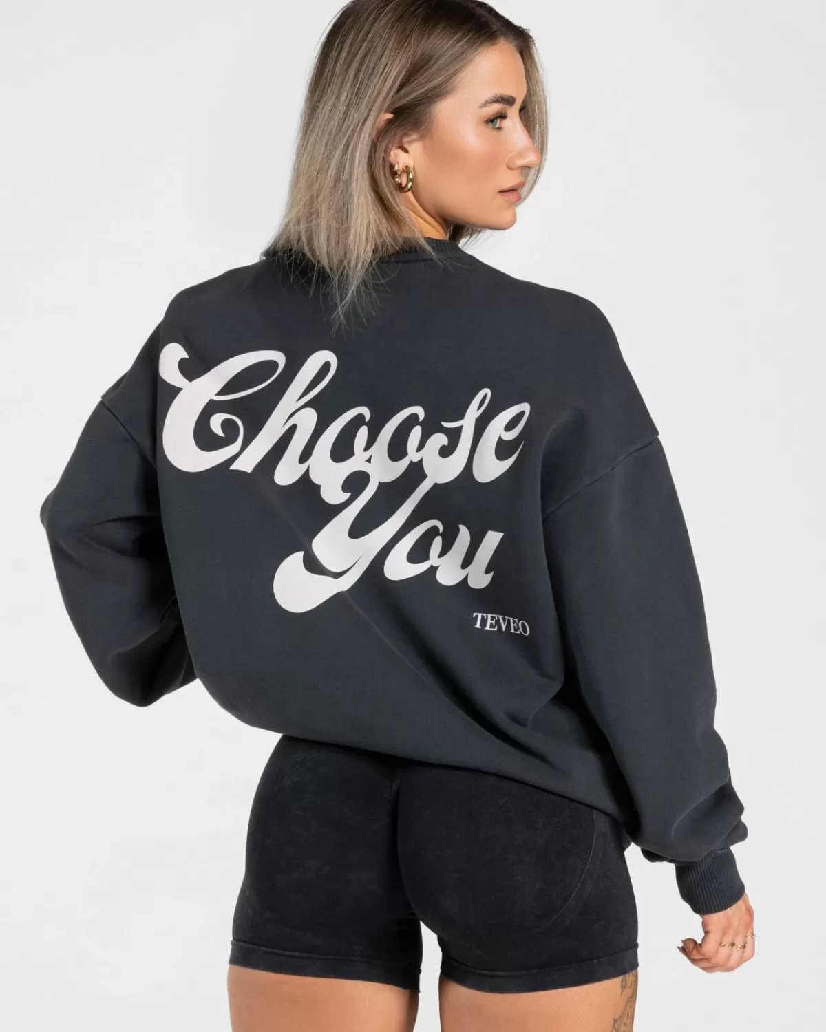 TEVEO Acid Oversized Sweater "Schwarz" Outlet