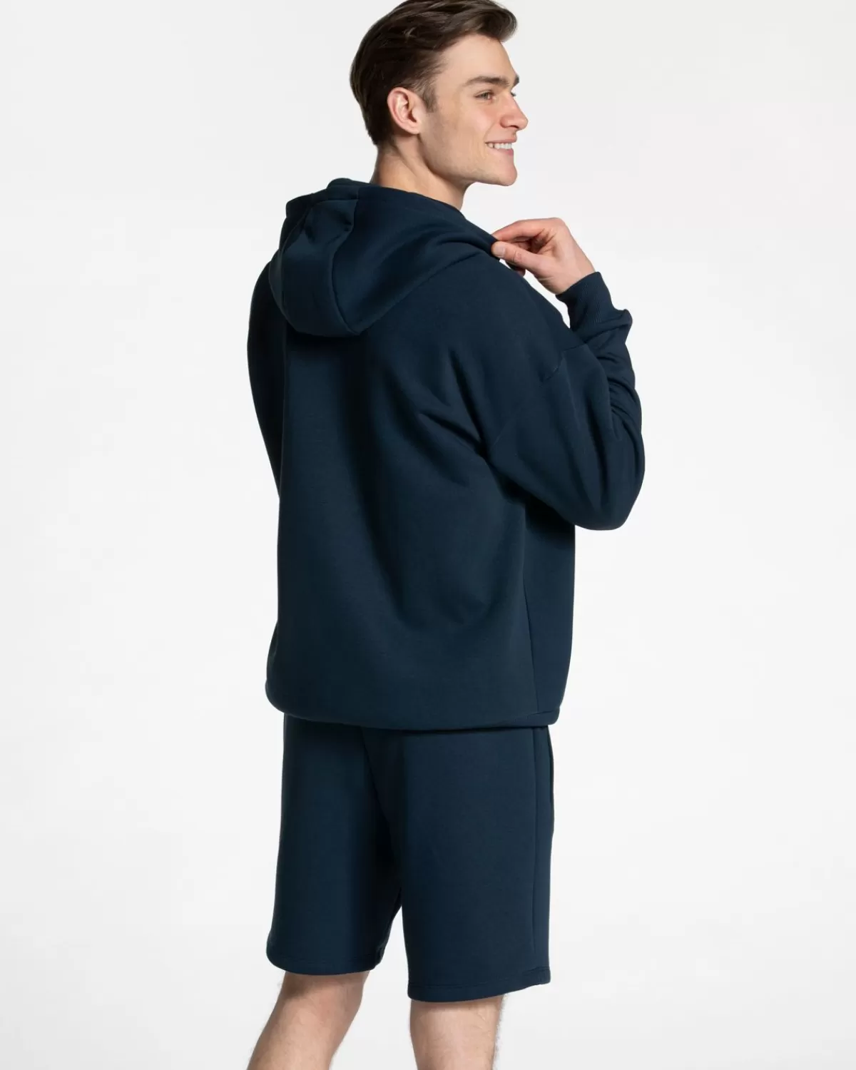 TEVEO Arrival Oversized Zip Hoodie "Dunkelblau" Cheap