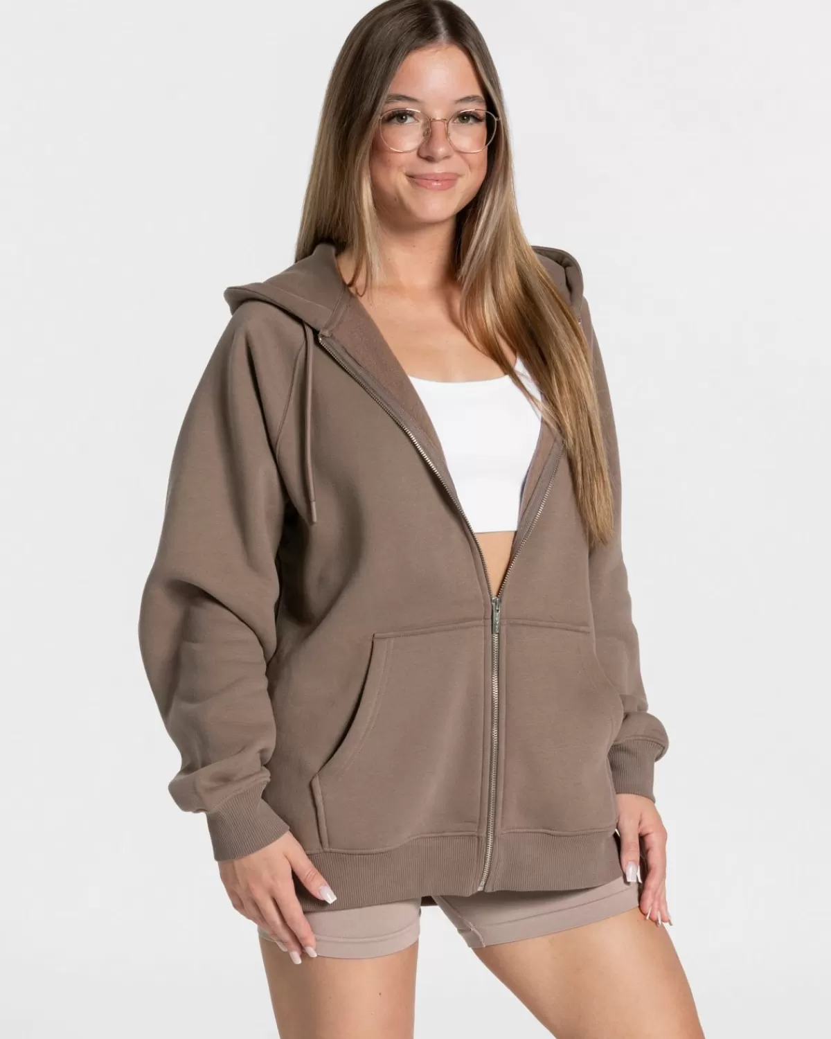 TEVEO Candy Oversized Jacke "Mokka" Best Sale