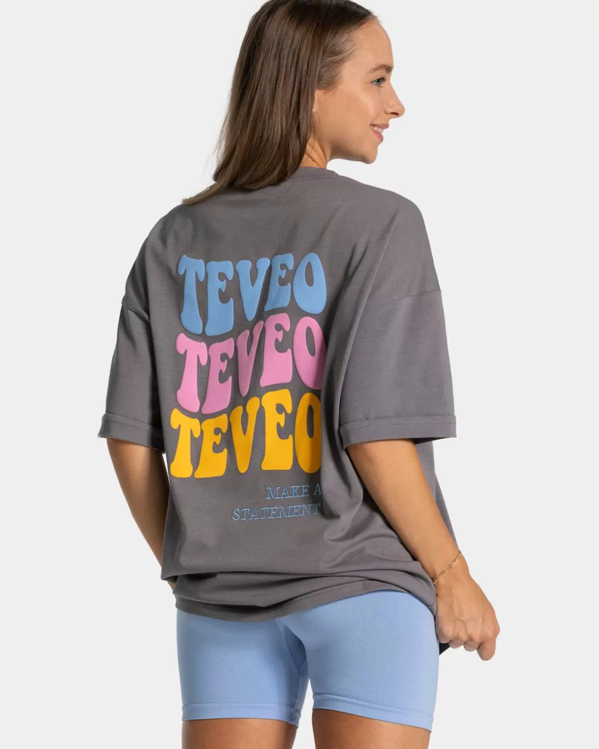 TEVEO Candy Oversized T-Shirt "Graphit" Discount