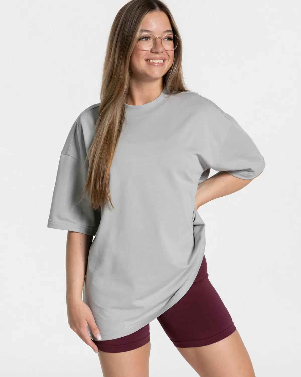 TEVEO Candy Oversized T-Shirt "Hellgrau" Clearance