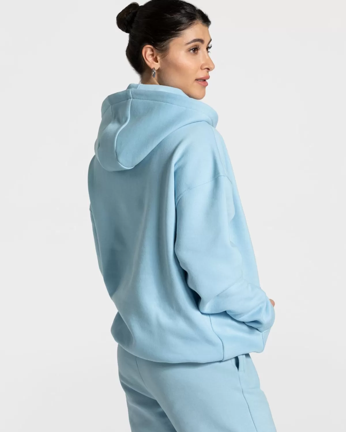 TEVEO College Oversized Hoodie "Babyblau" Sale