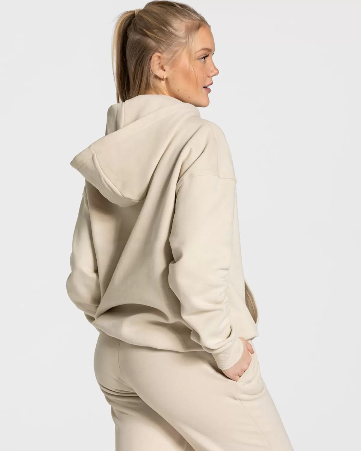 TEVEO College Oversized Hoodie "Beige" Outlet
