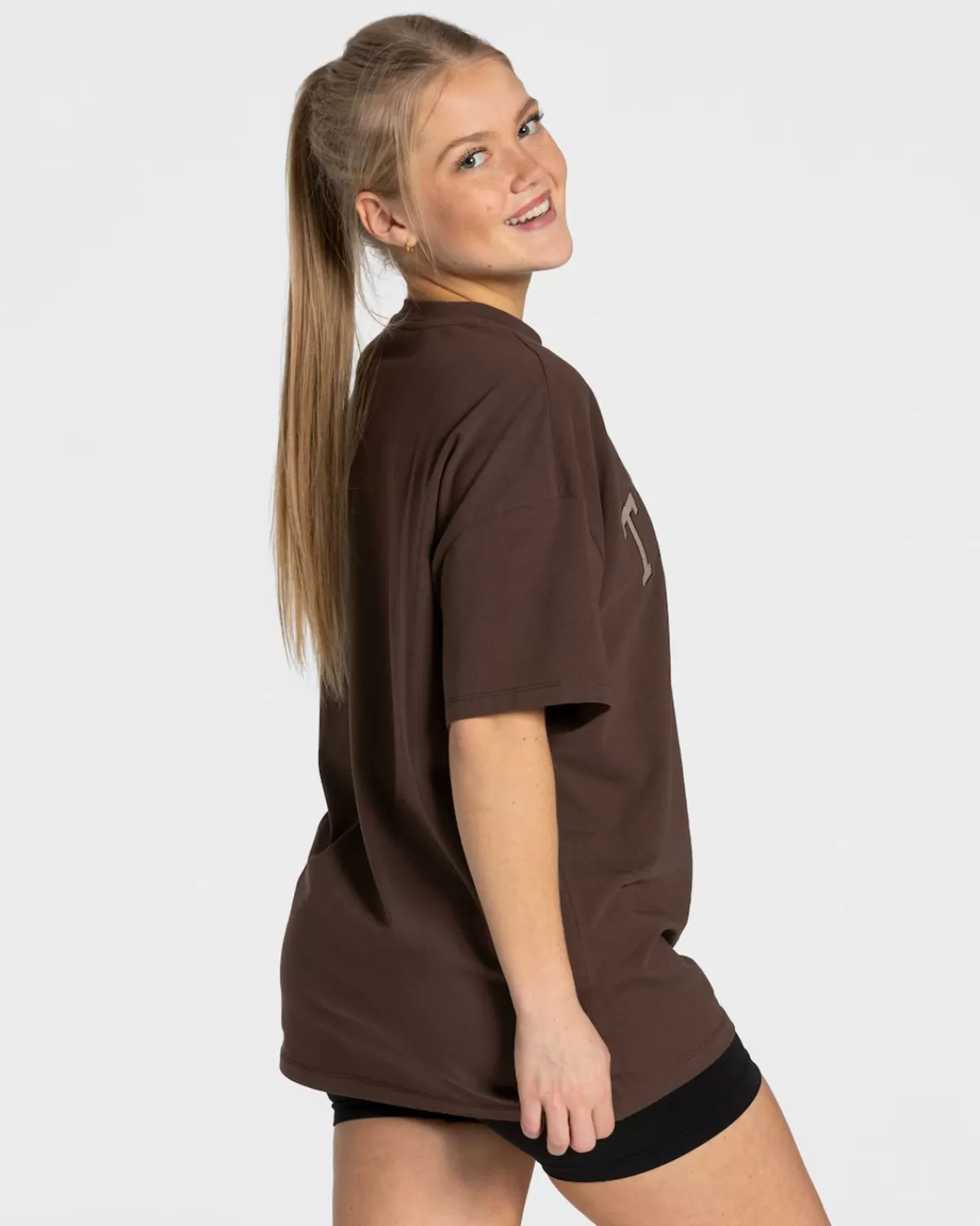TEVEO College Oversized T-Shirt "Dunkelbraun" Cheap
