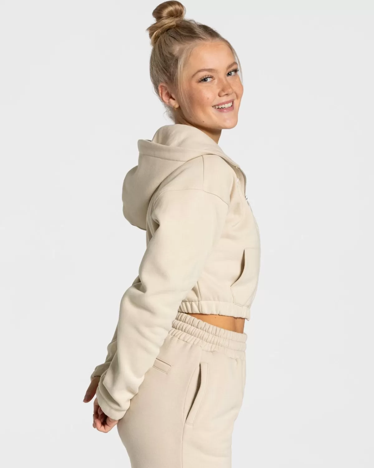 TEVEO College Zip Hoodie "Beige" Store