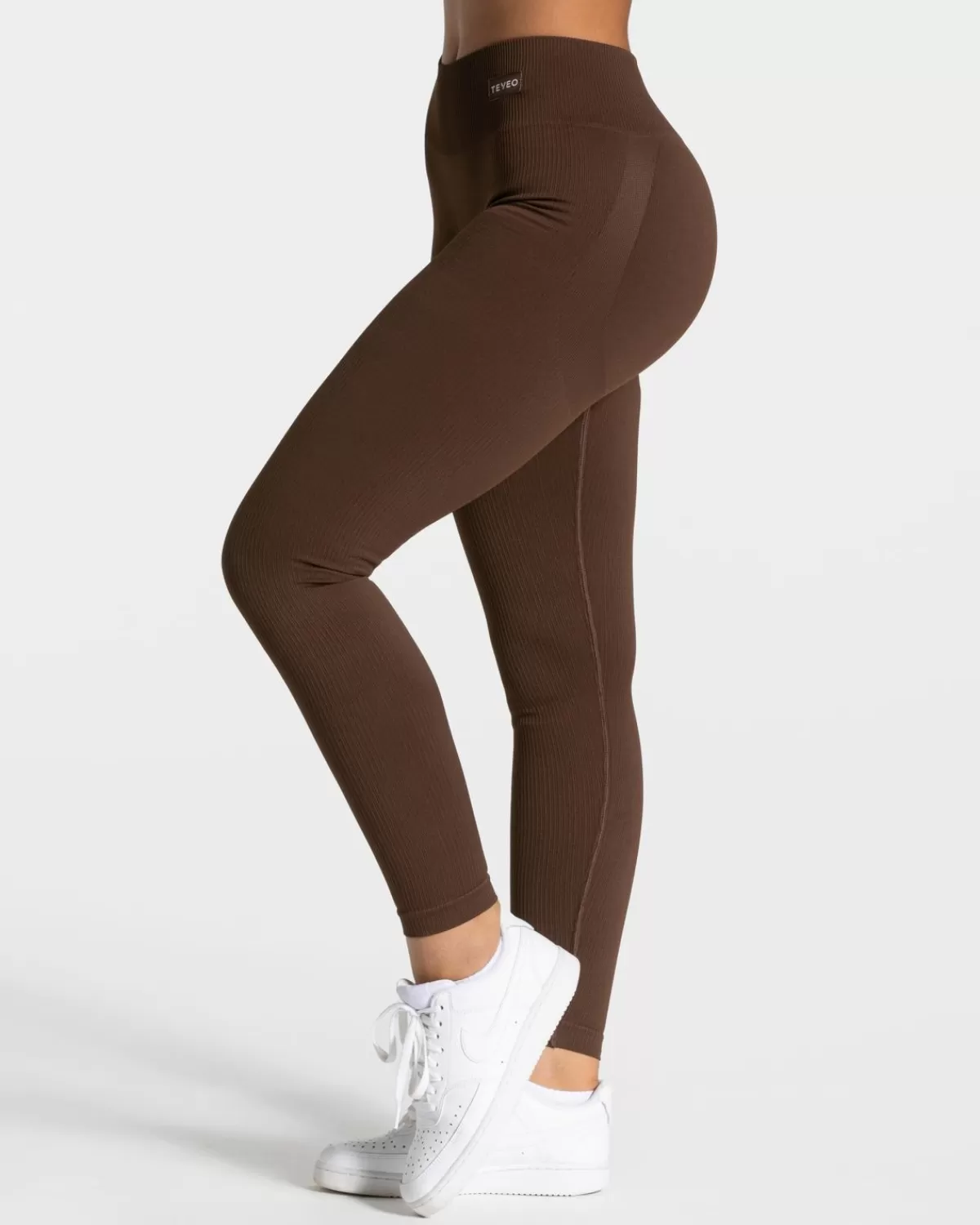 TEVEO Elegant Scrunch Leggings "Dunkelbraun" Shop