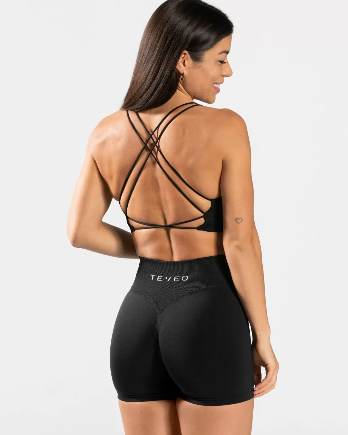 TEVEO Everyday Backless Top "Schwarz" Flash Sale
