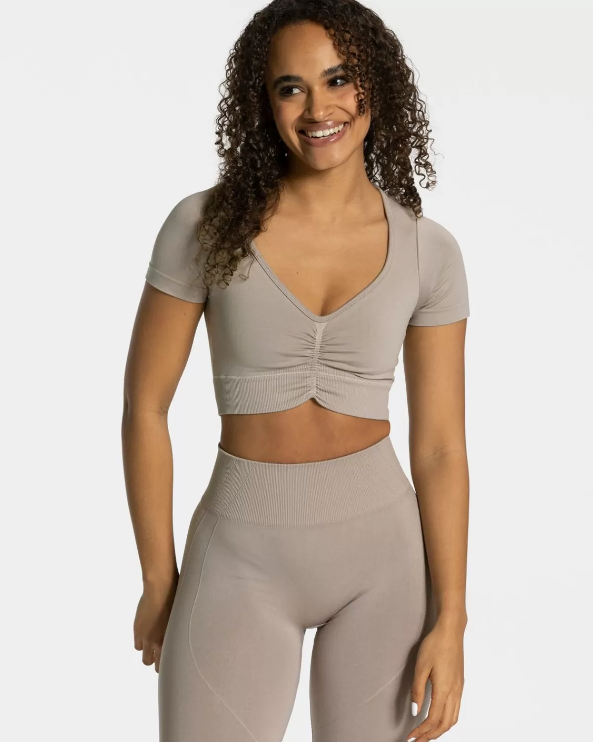 TEVEO Focus Crop Top "Dust" Online