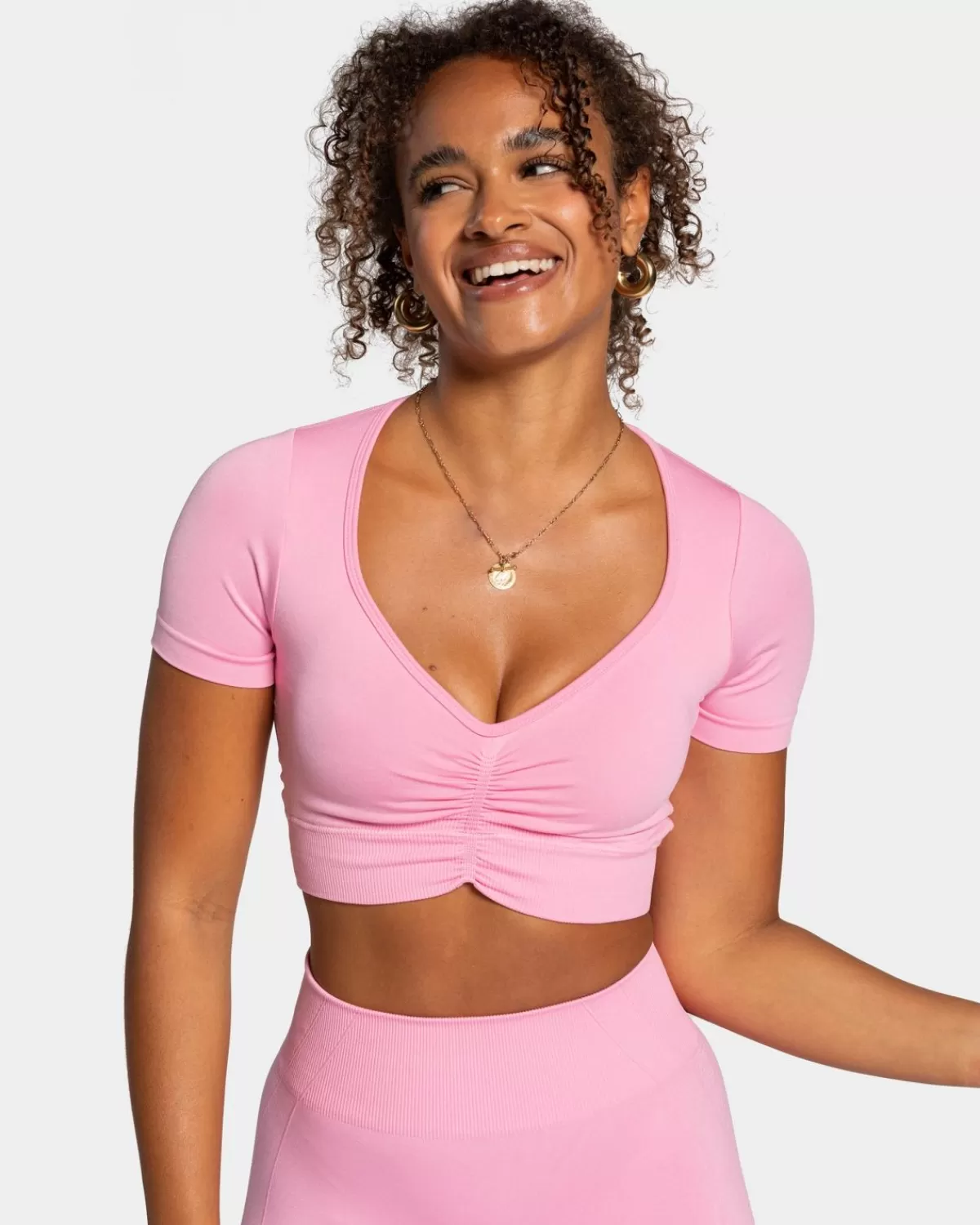 TEVEO Focus Crop Top "Pink" Cheap
