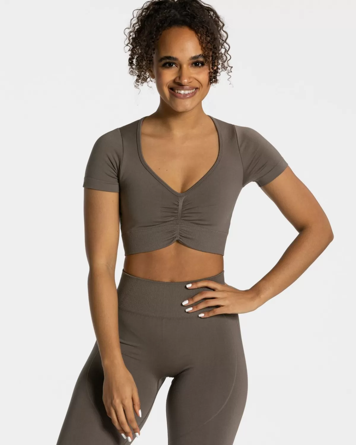 TEVEO Focus Crop Top "Taupe" Best