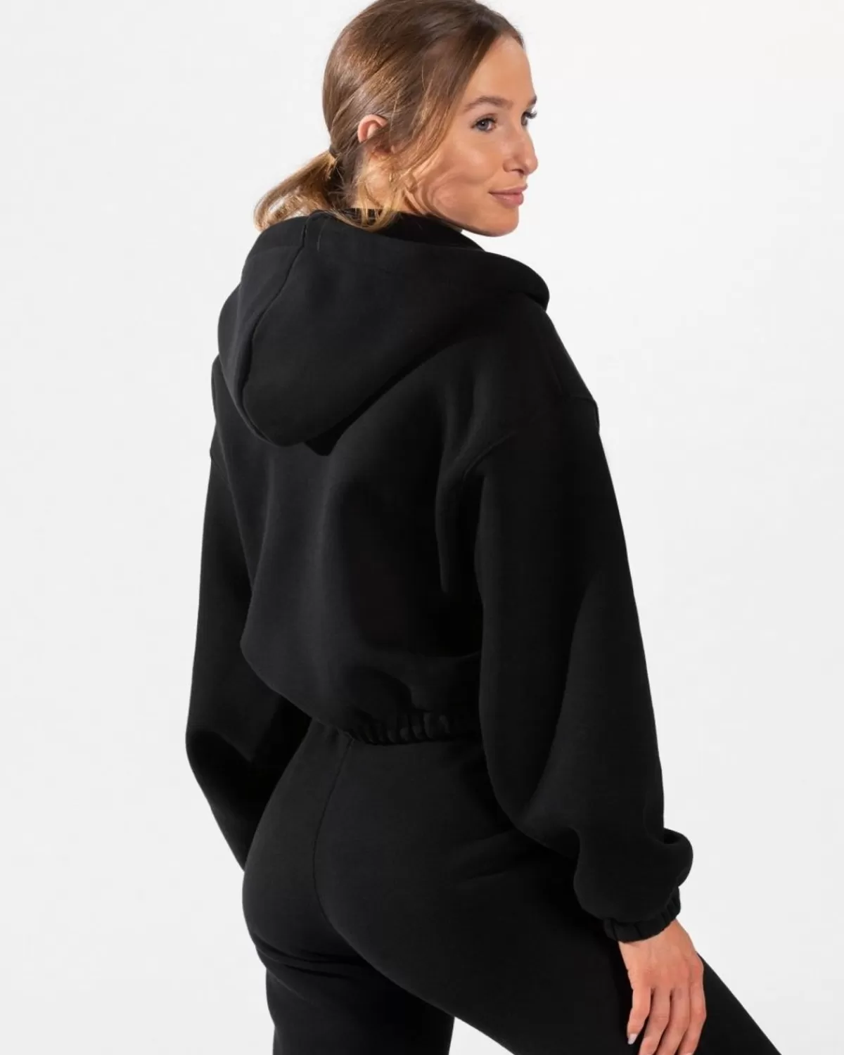 TEVEO Iconic Oversized Zip Hoodie "Schwarz" Cheap