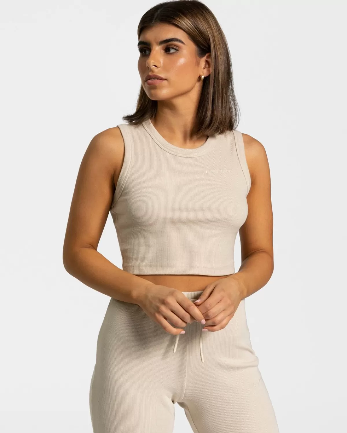 TEVEO Lounge Crop Top "Beige" Shop
