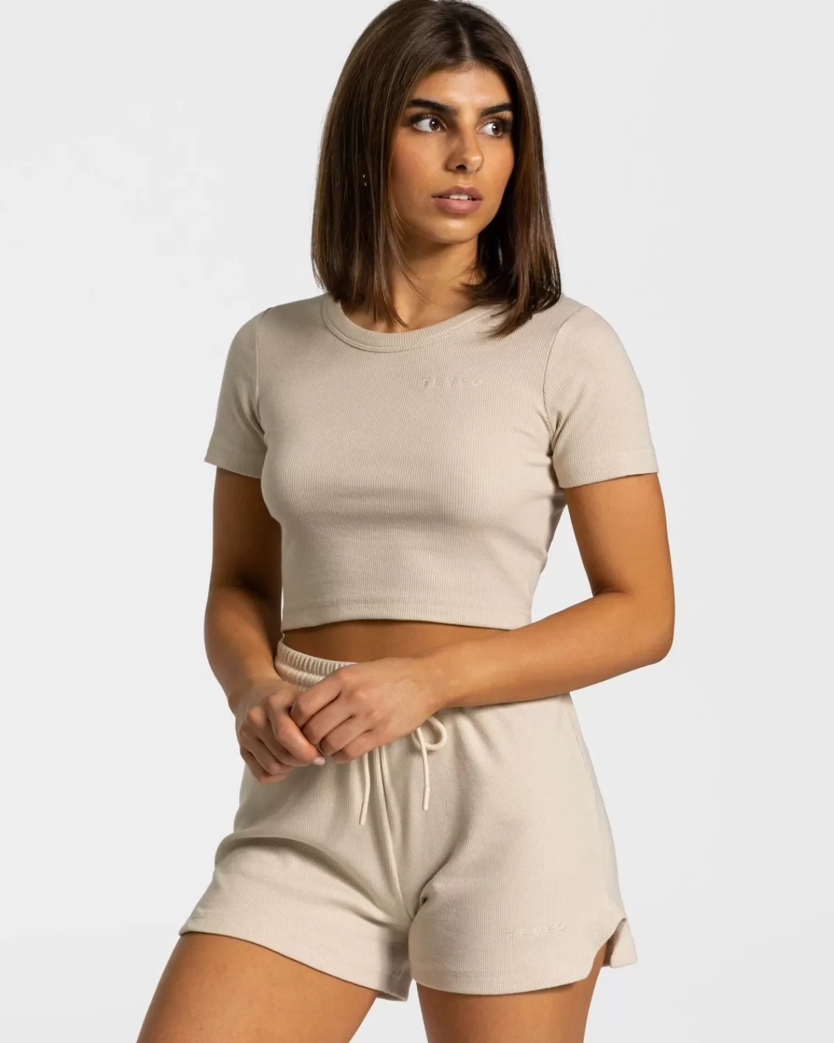 TEVEO Lounge T-Shirt "Beige" Flash Sale