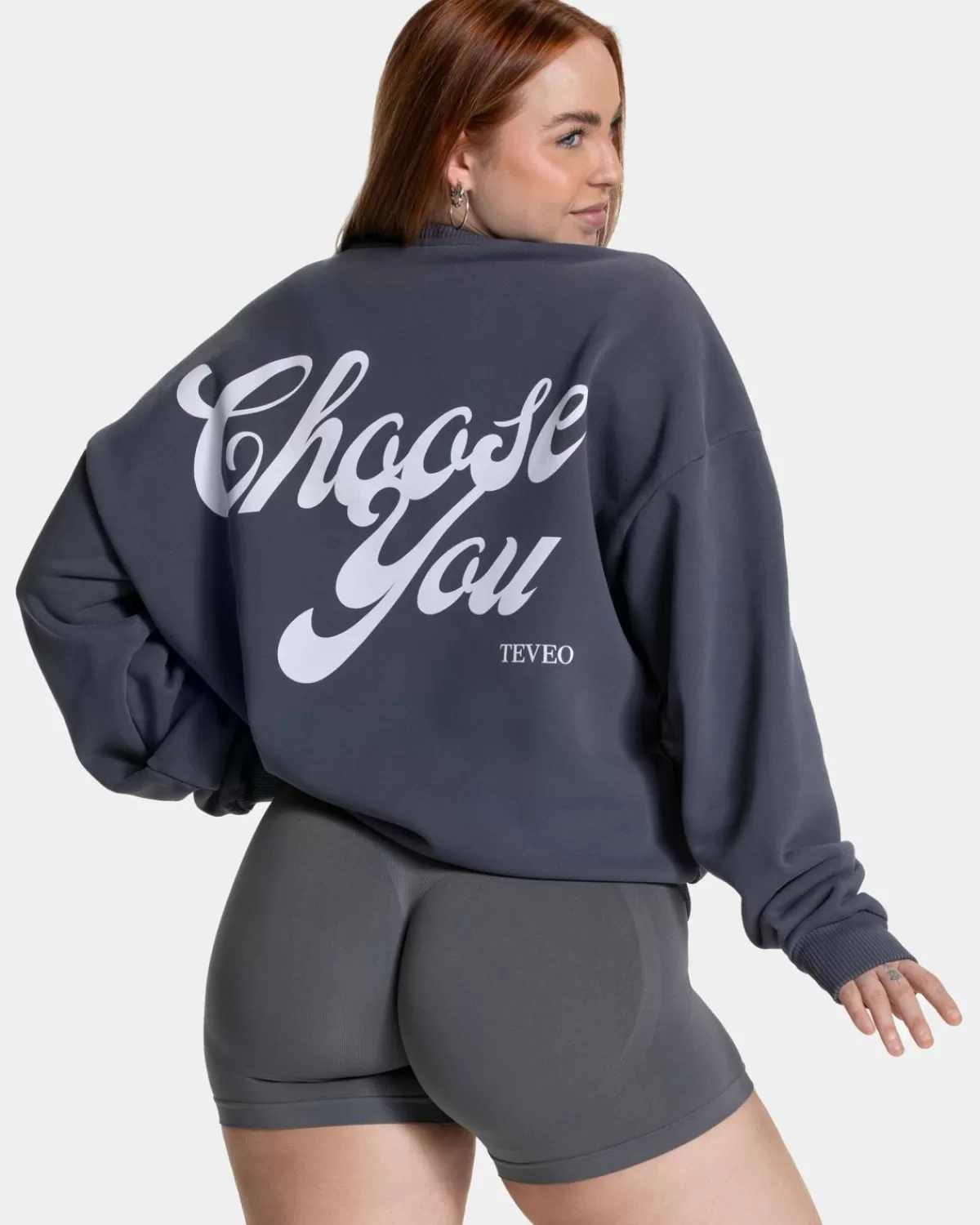 TEVEO Pure Oversized Sweater "Graphit" Discount