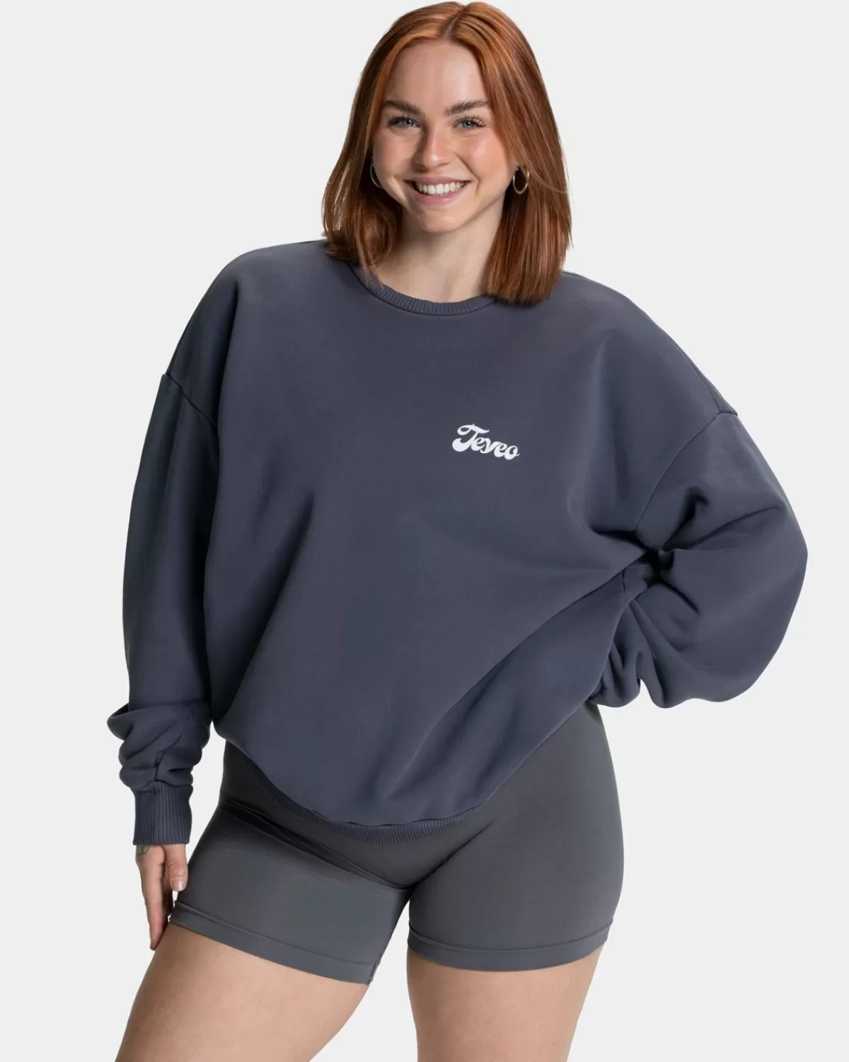 TEVEO Pure Oversized Sweater "Graphit" Discount