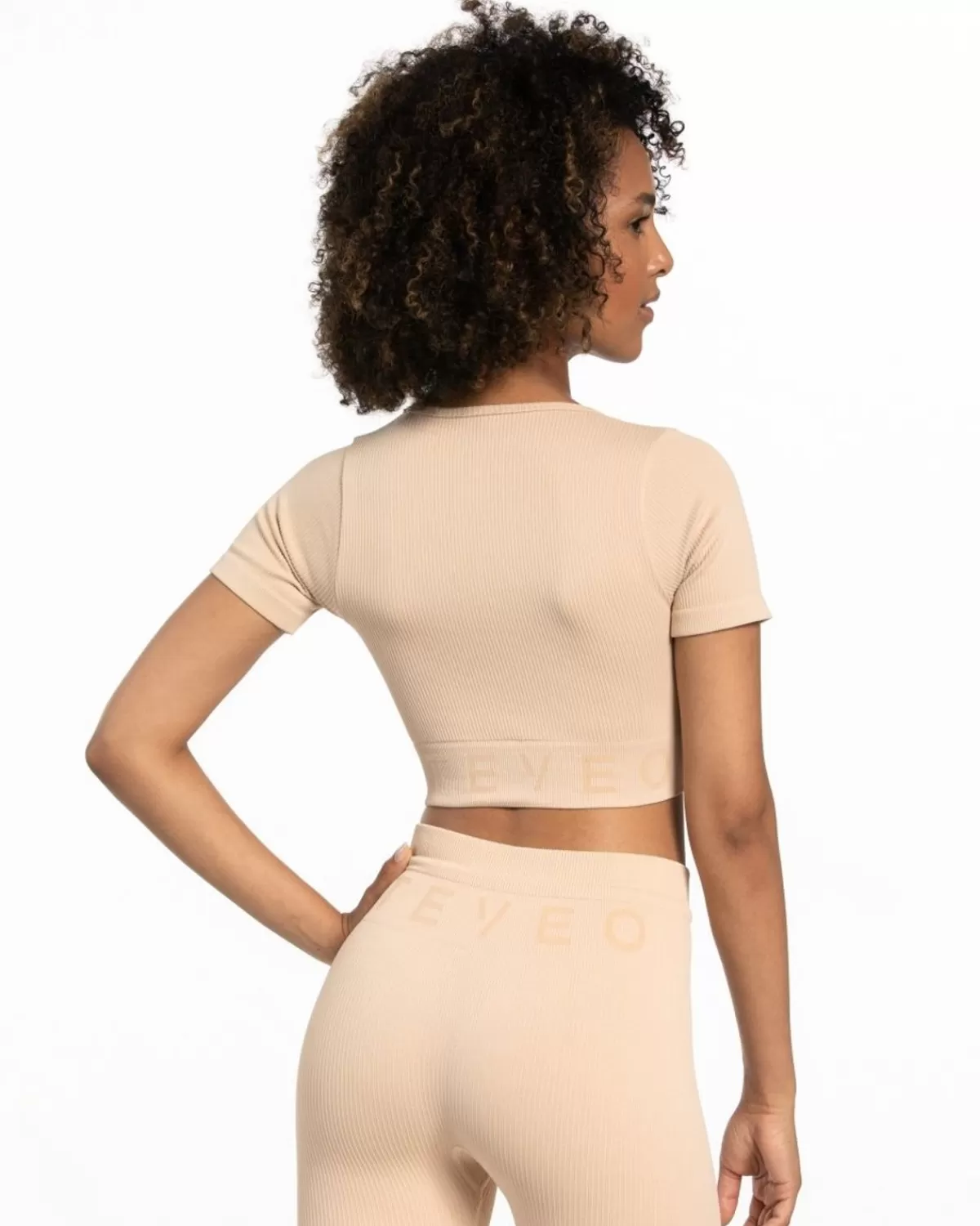 TEVEO Ribbed Crop Top "Nude" Store