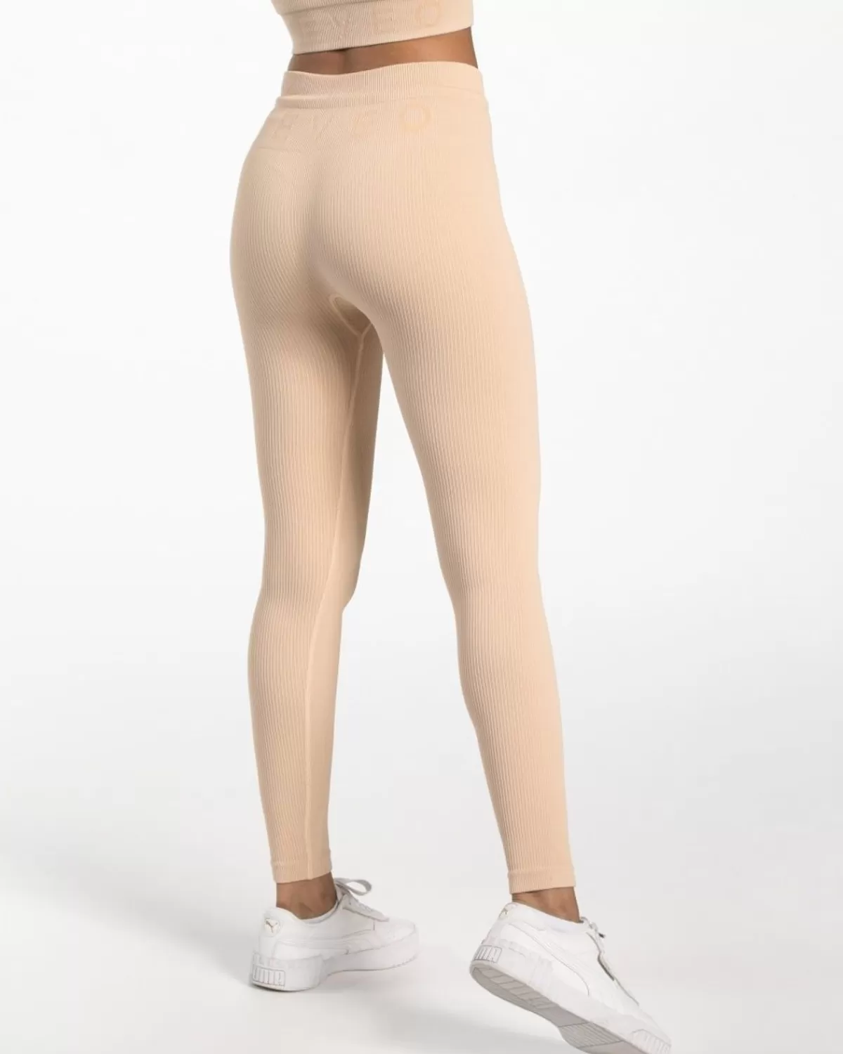 TEVEO Ribbed Leggings "Nude" New