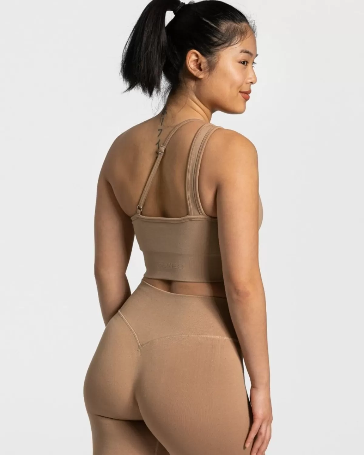 TEVEO Sassy One Shoulder Bh "Beige" New