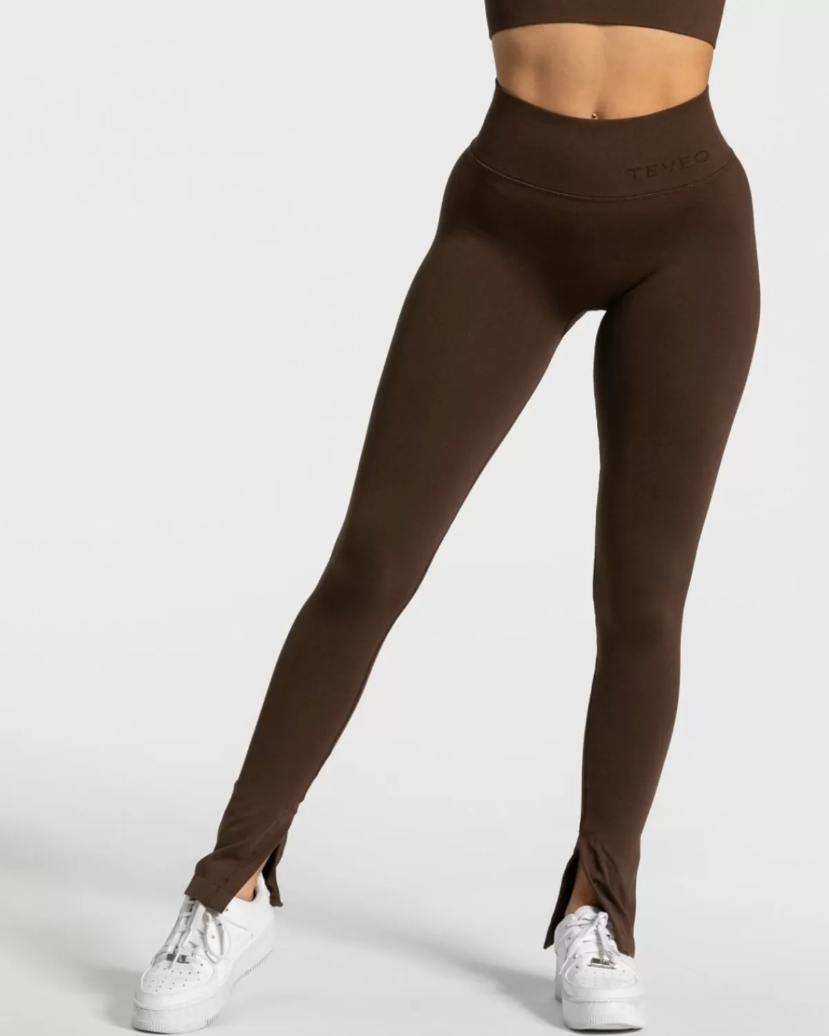 TEVEO Sassy Slit Leggings "Braun" Discount