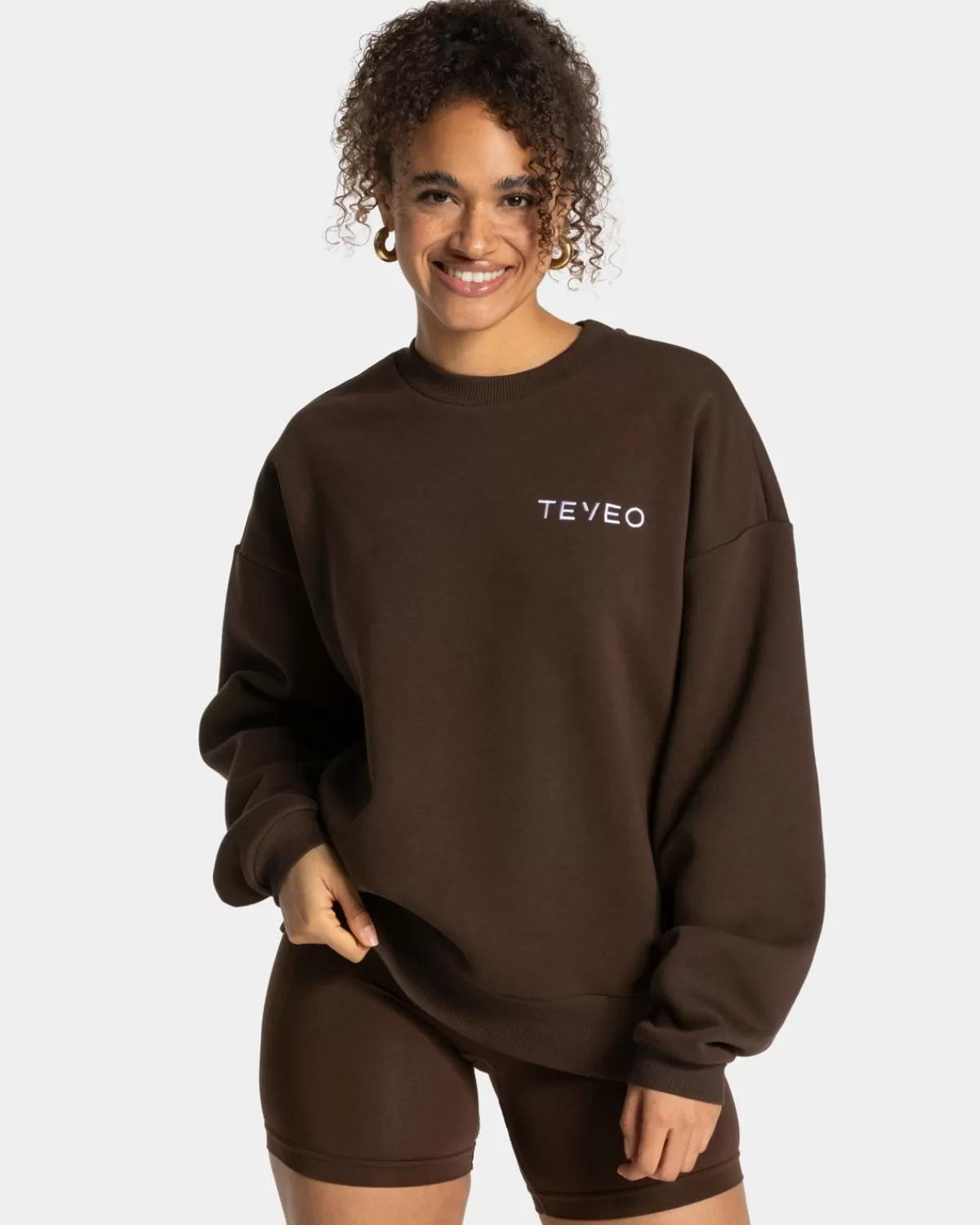 TEVEO Signature Oversized Sweater "Dunkelbraun" Flash Sale