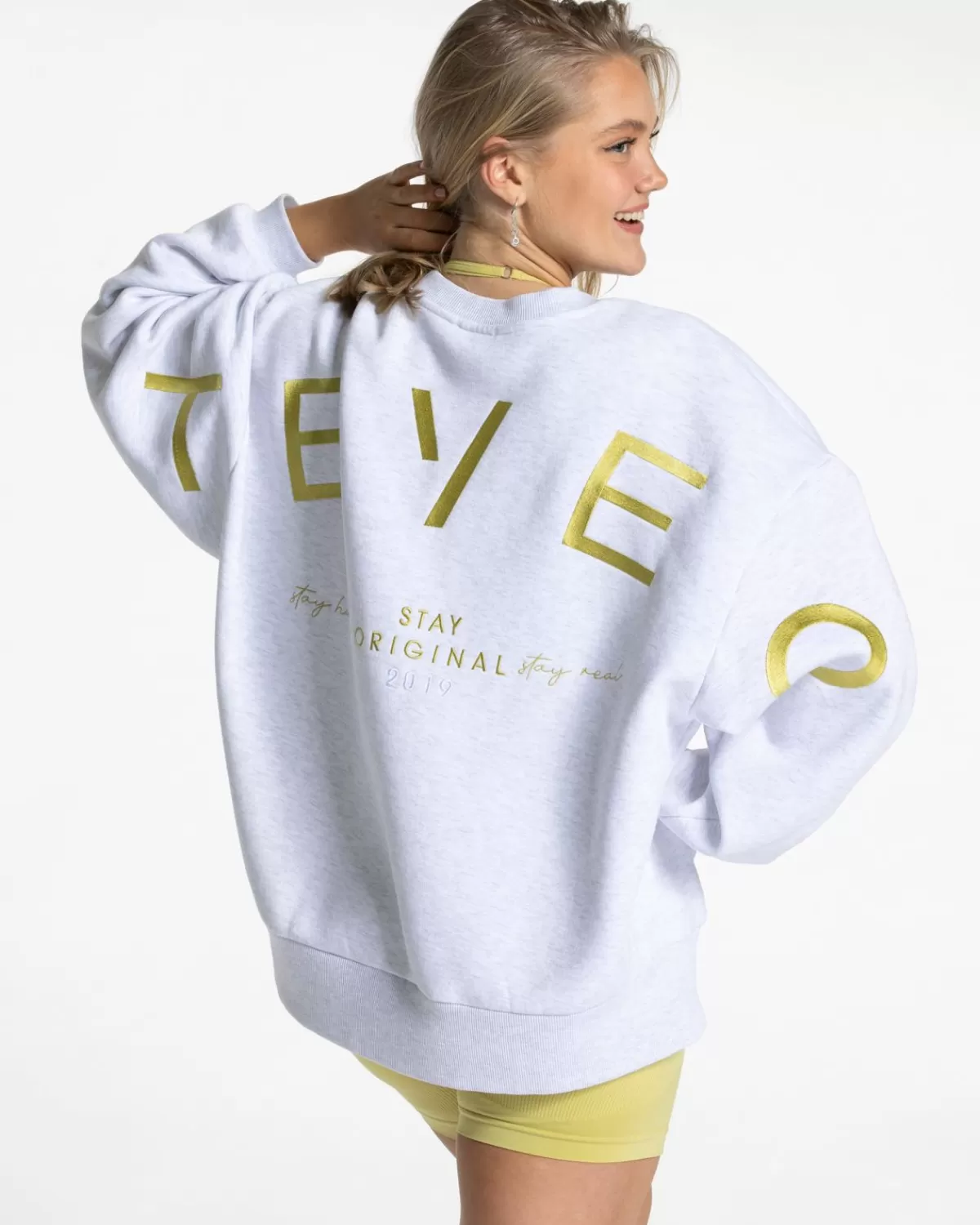 TEVEO Signature Oversized Sweater "Lime" Store