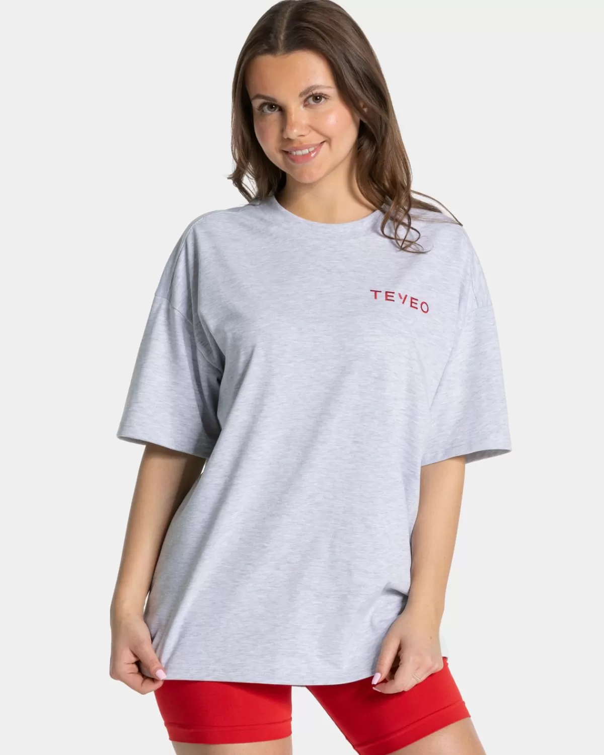 TEVEO Signature Oversized T-Shirt "Hellgrau" Best