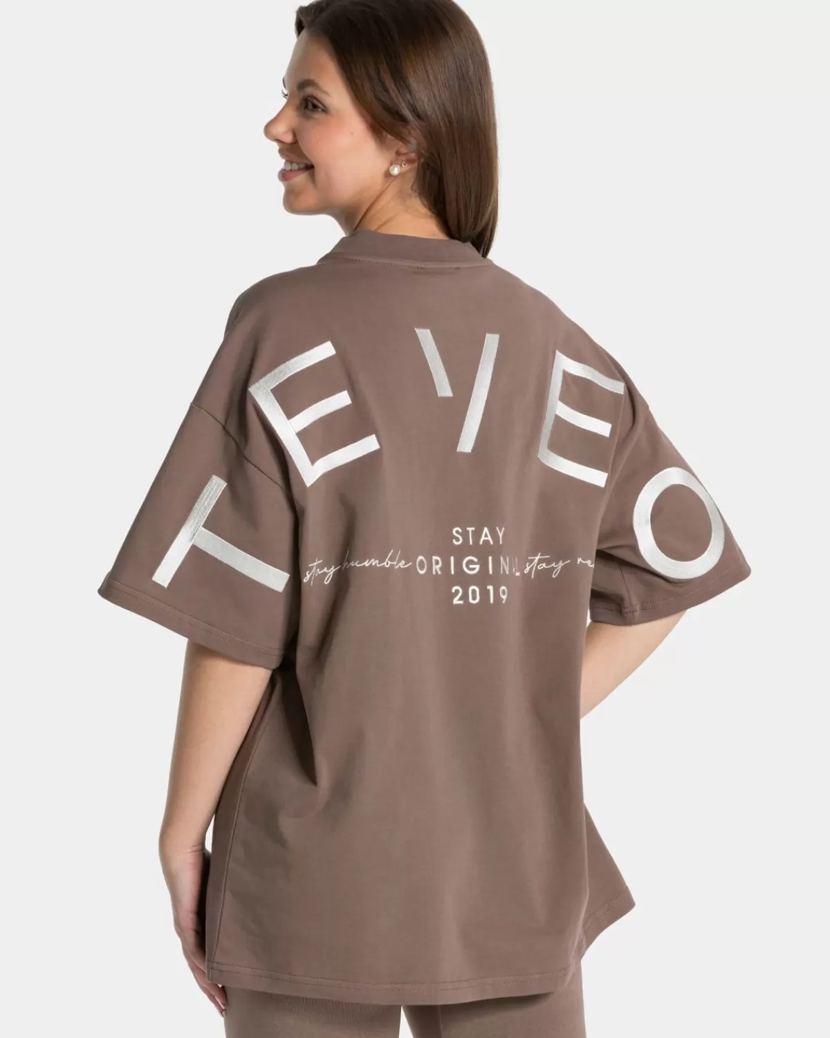 TEVEO Signature Oversized T-Shirt "Mokka" Best