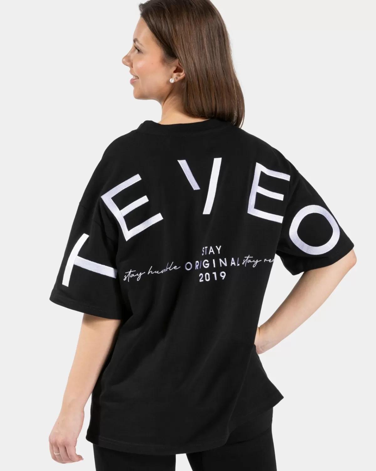 TEVEO Signature Oversized T-Shirt "Schwarz" Clearance