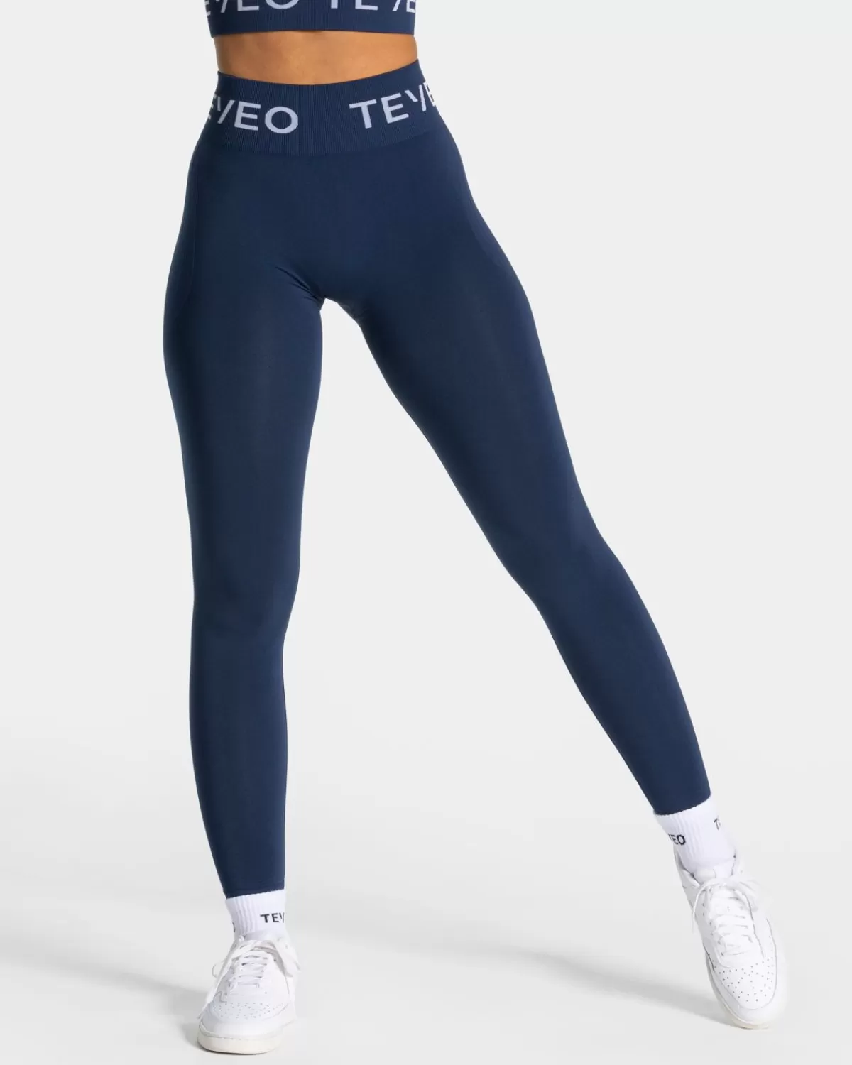TEVEO Signature Scrunch Leggings "Dunkelblau" Cheap