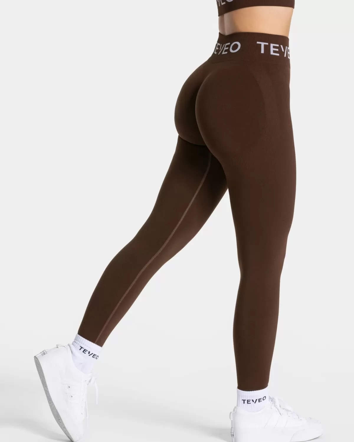 TEVEO Signature Scrunch Leggings "Dunkelbraun" Best