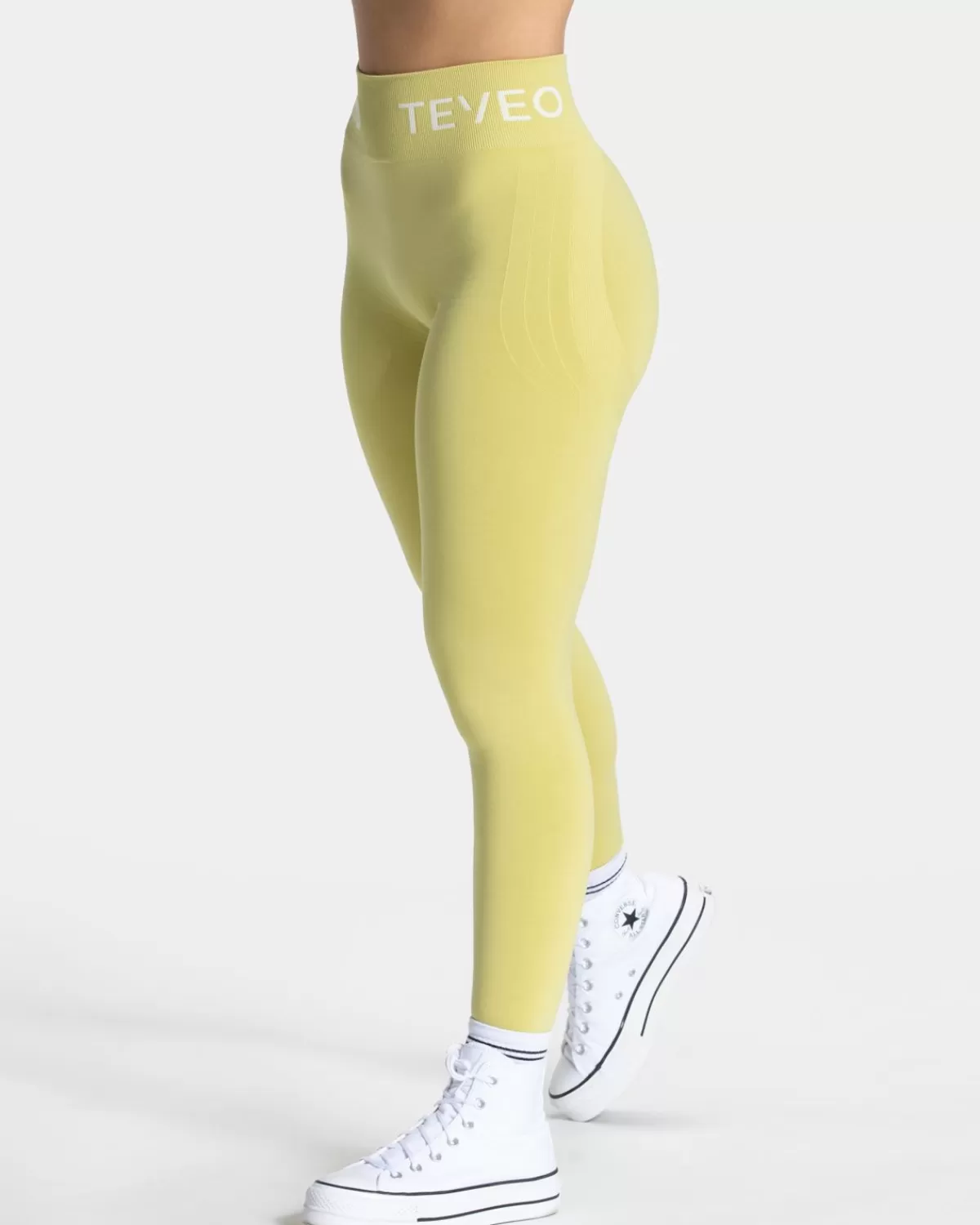 TEVEO Signature Scrunch Leggings "Lime" Hot