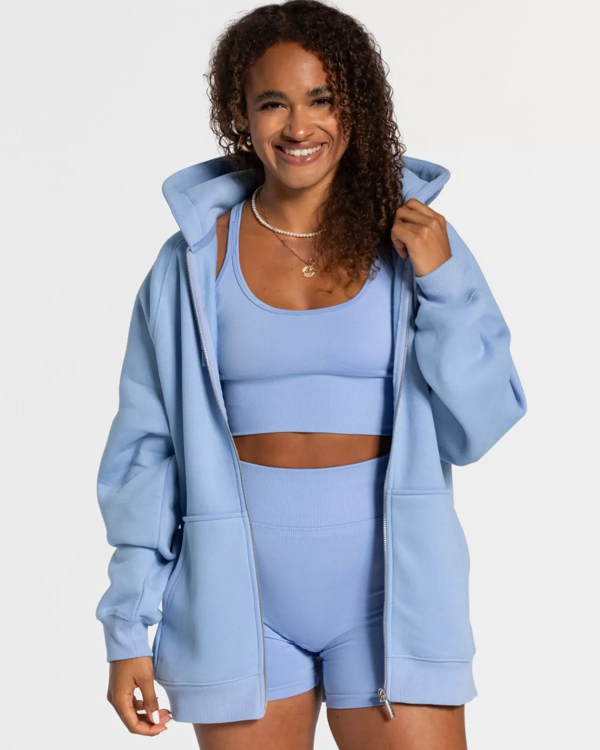TEVEO Statement Oversized Jacke "Blau" Cheap