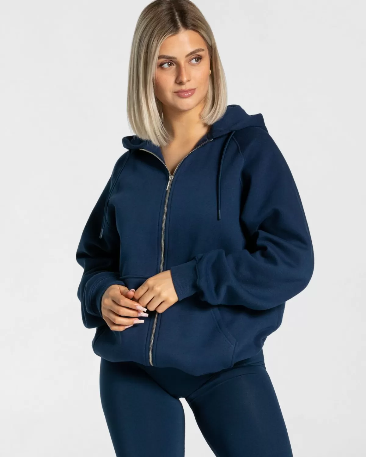 TEVEO Statement Oversized Jacke "Dunkelblau" Clearance