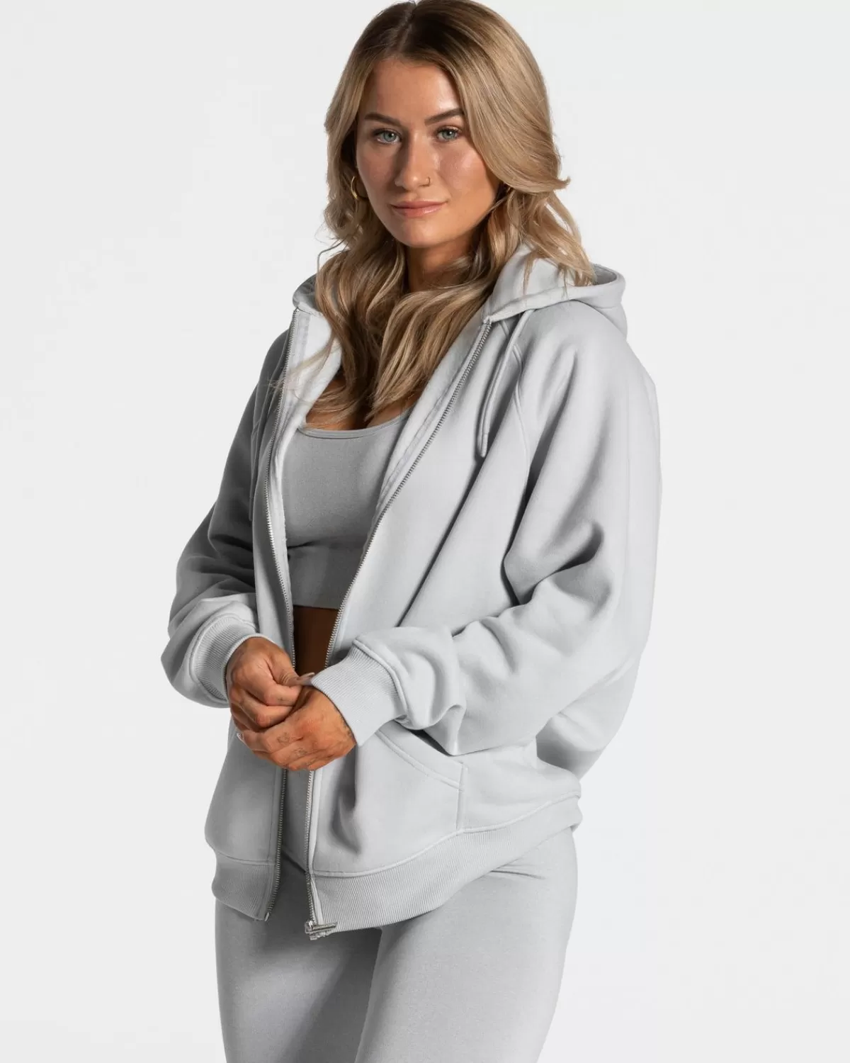 TEVEO Statement Oversized Jacke "Hellgrau" Shop