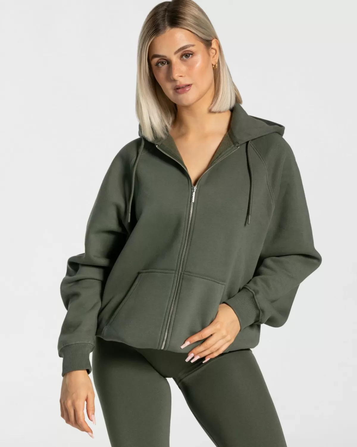 TEVEO Statement Oversized Jacke "Khaki" Cheap