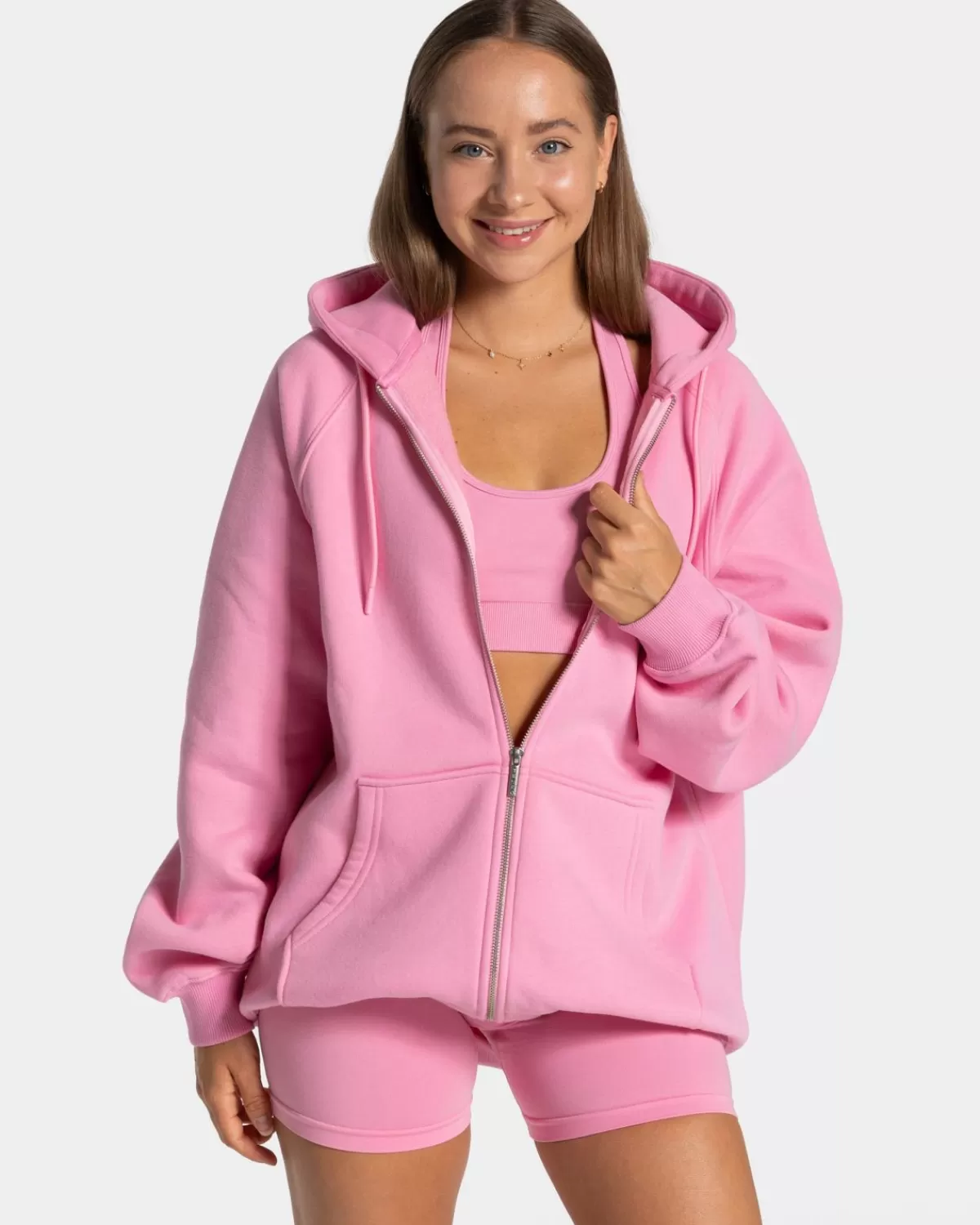TEVEO Statement Oversized Jacke "Pink" Cheap