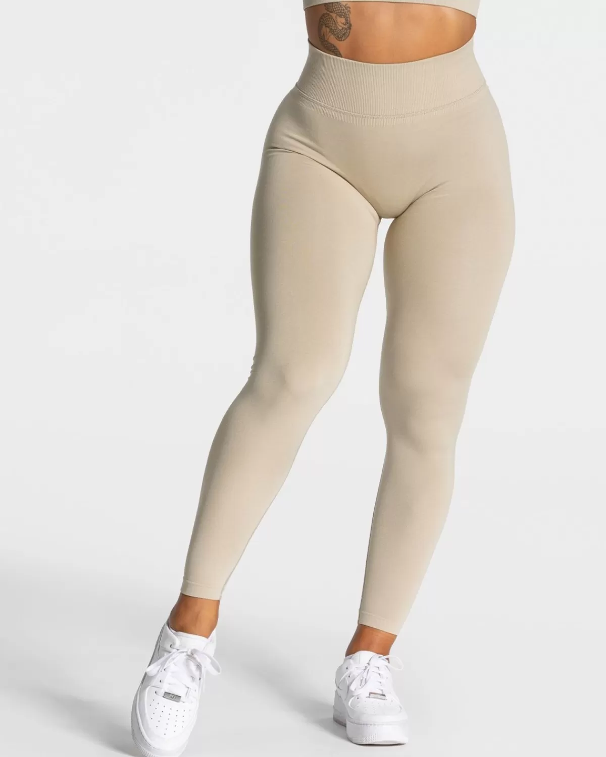 TEVEO Statement Scrunch Leggings "Sand" Clearance