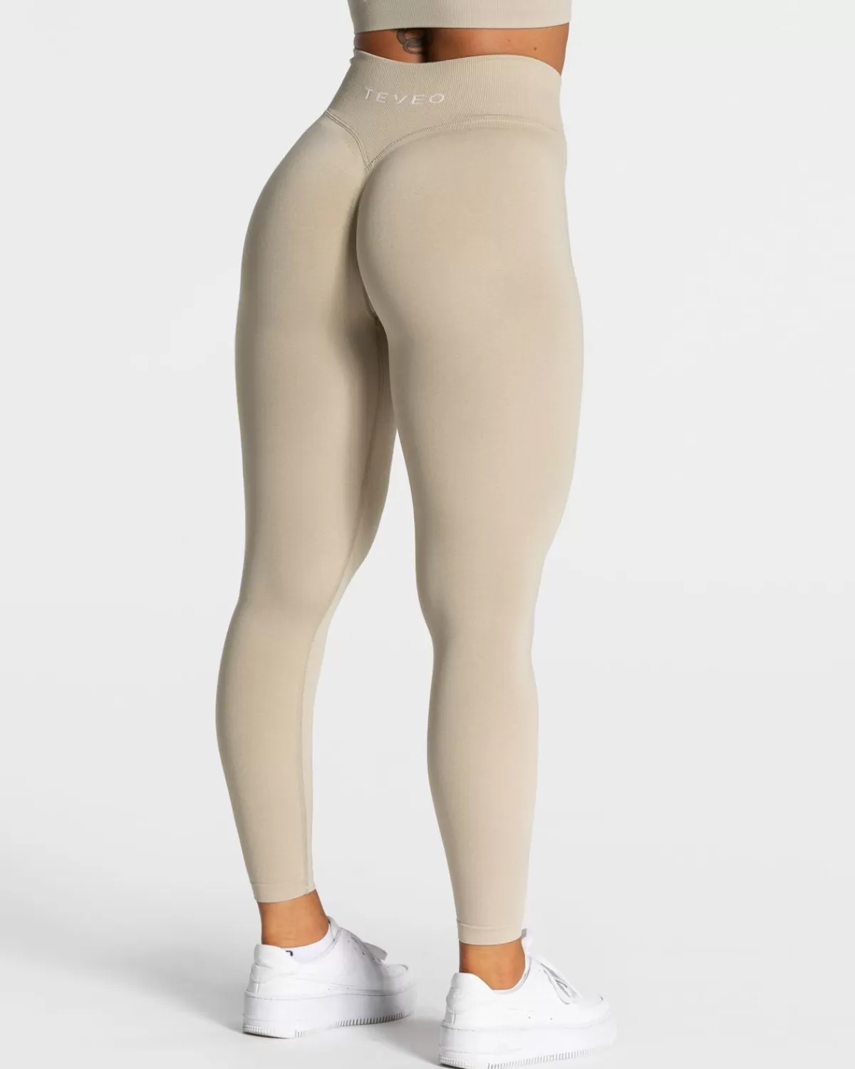 TEVEO Statement Scrunch Leggings "Sand" Clearance