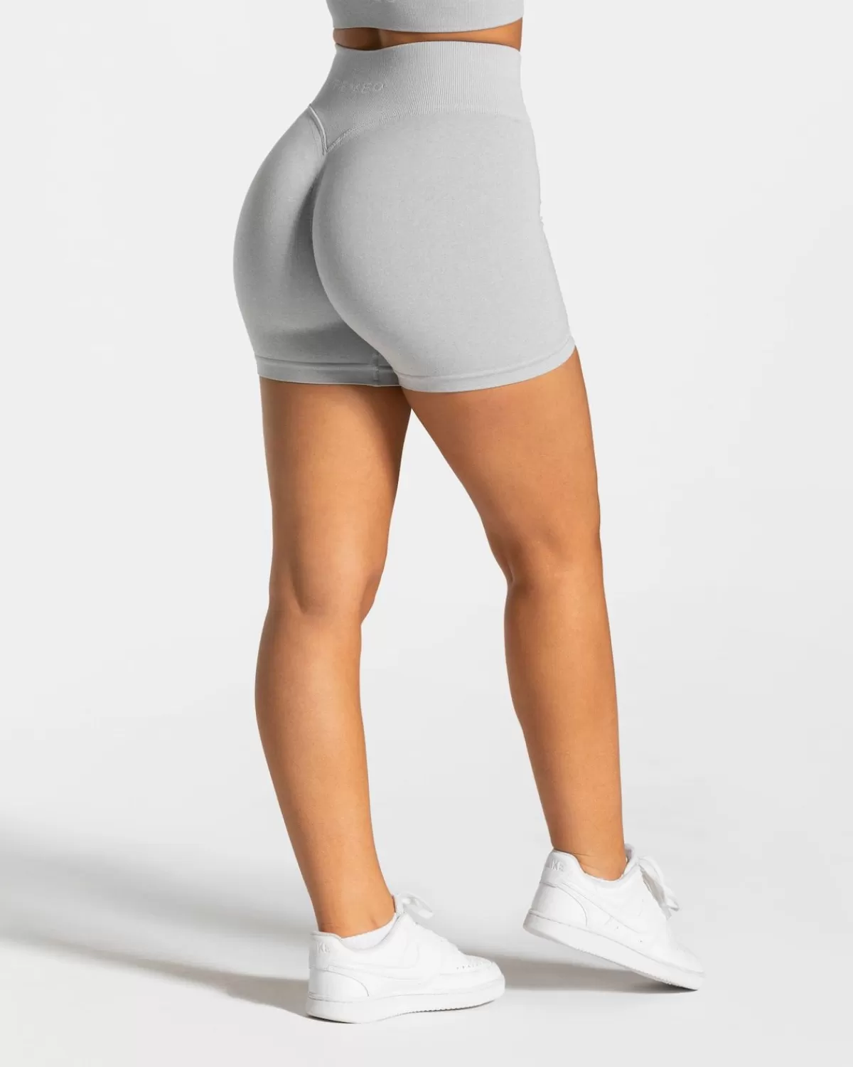 TEVEO Statement Scrunch Short "Hellgrau" Cheap