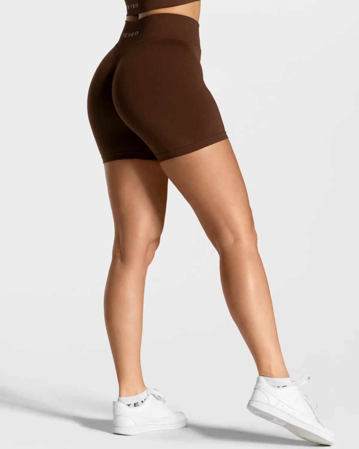 TEVEO Statement Scrunch Short "Kaffee" Cheap