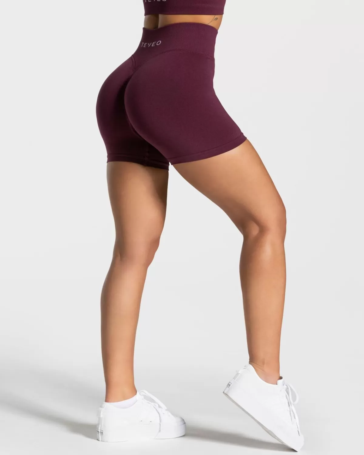 TEVEO Statement Scrunch Short "Pflaume" Cheap