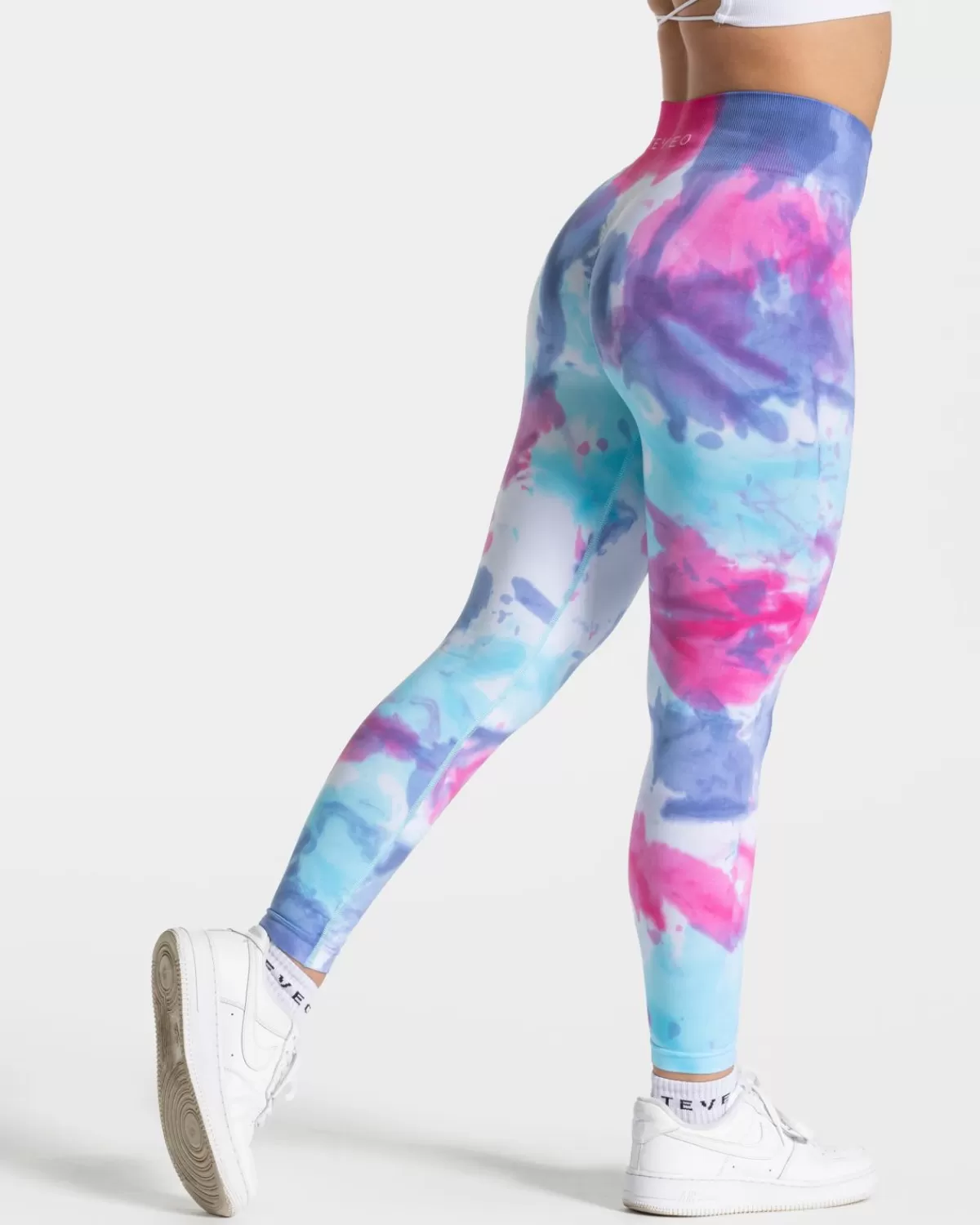 TEVEO Tie Dye Scrunch Leggings "Cold" Cheap