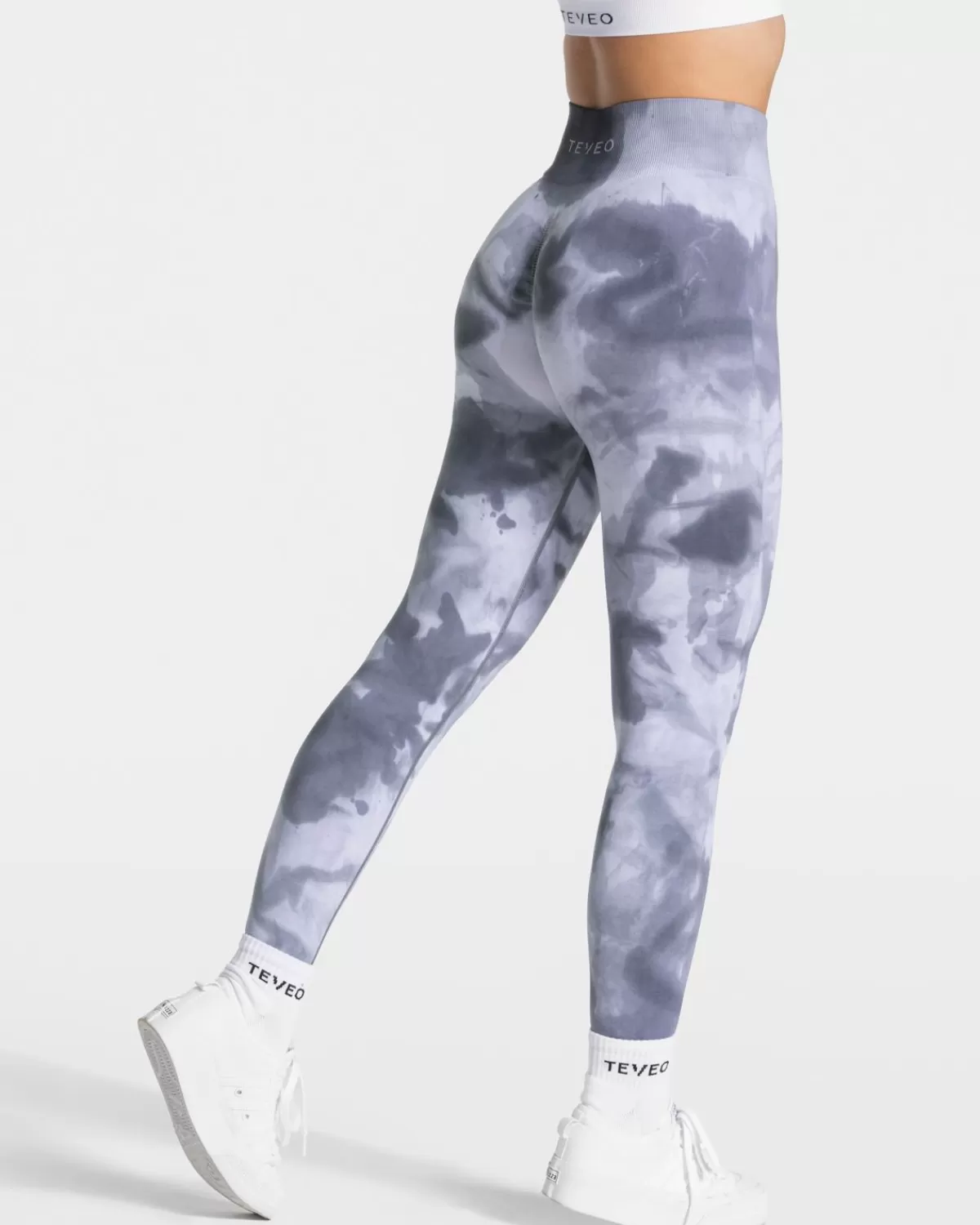 TEVEO Tie Dye Scrunch Leggings "Stormy" Hot