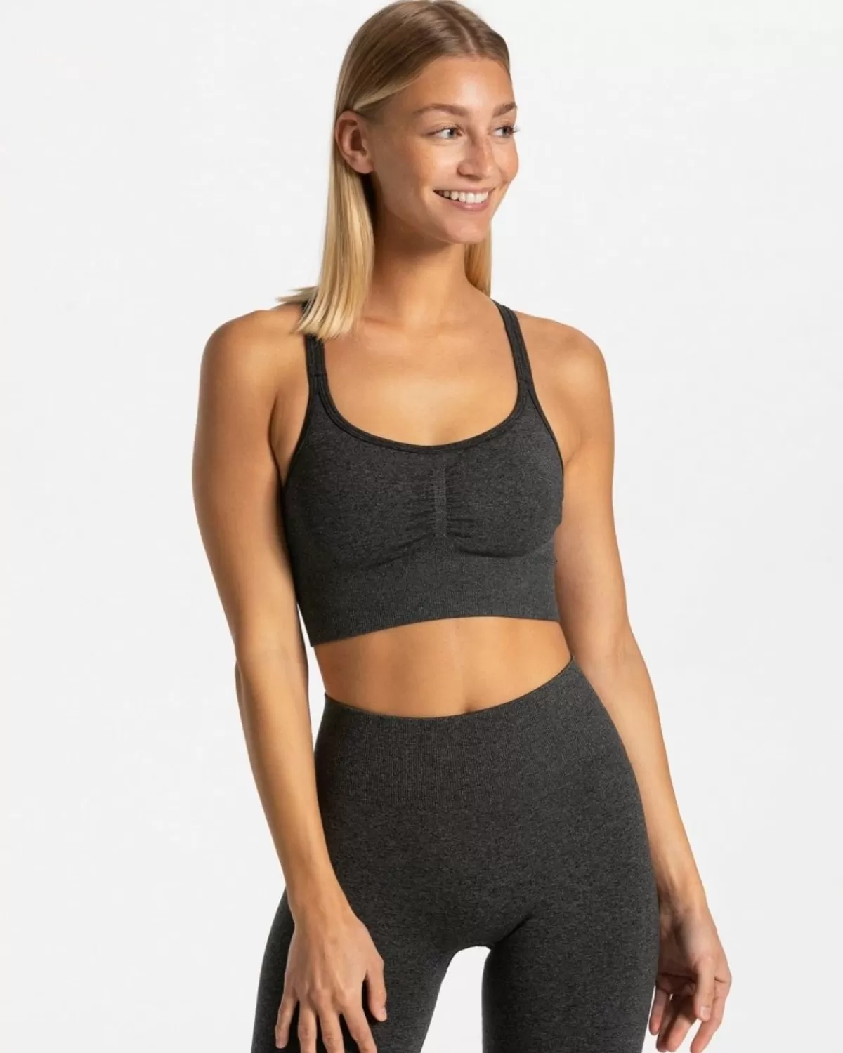 TEVEO Timeless Scrunch Bh "Dunkelgrau" Flash Sale