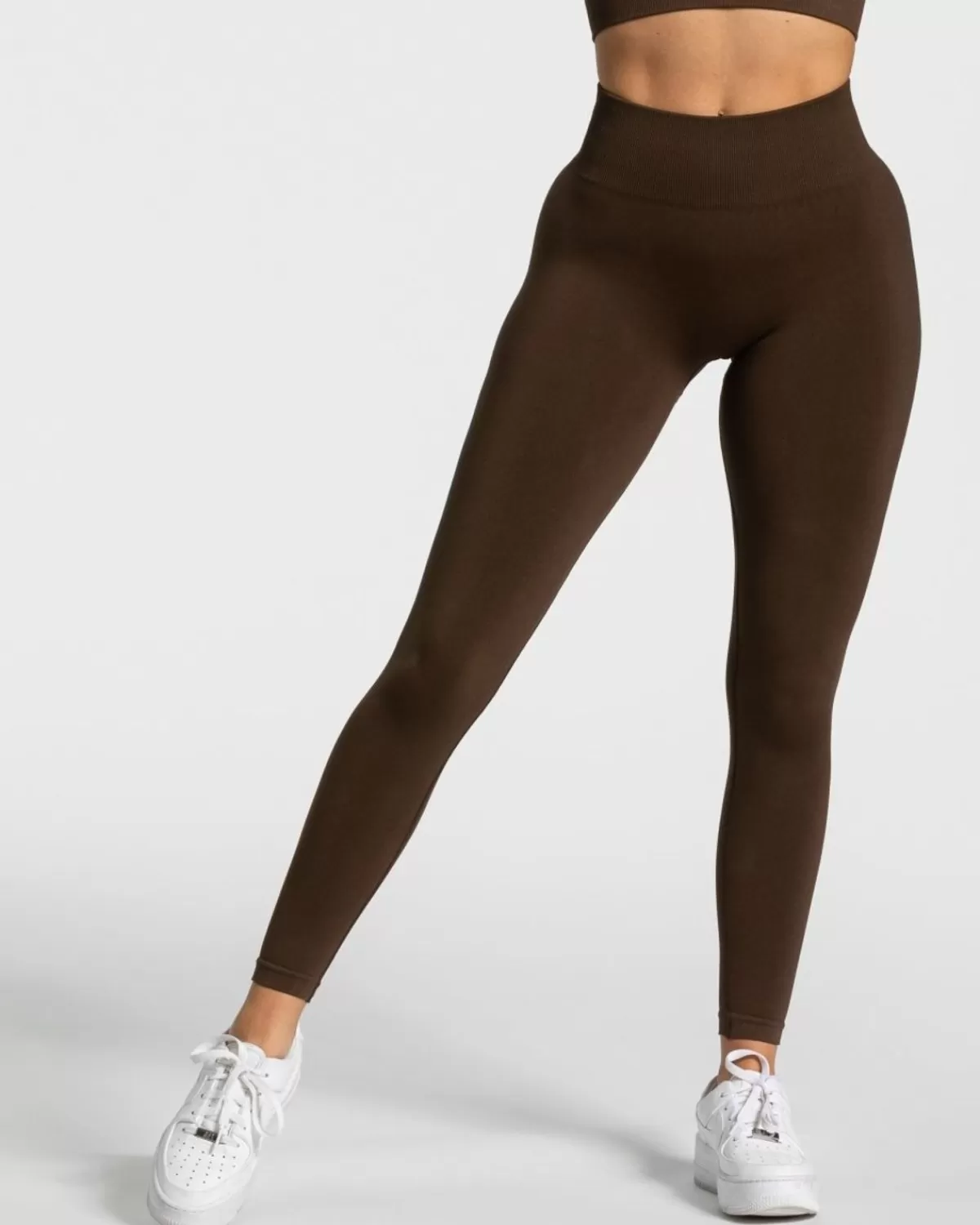 TEVEO Timeless Scrunch Leggings "Dunkelbraun" Outlet