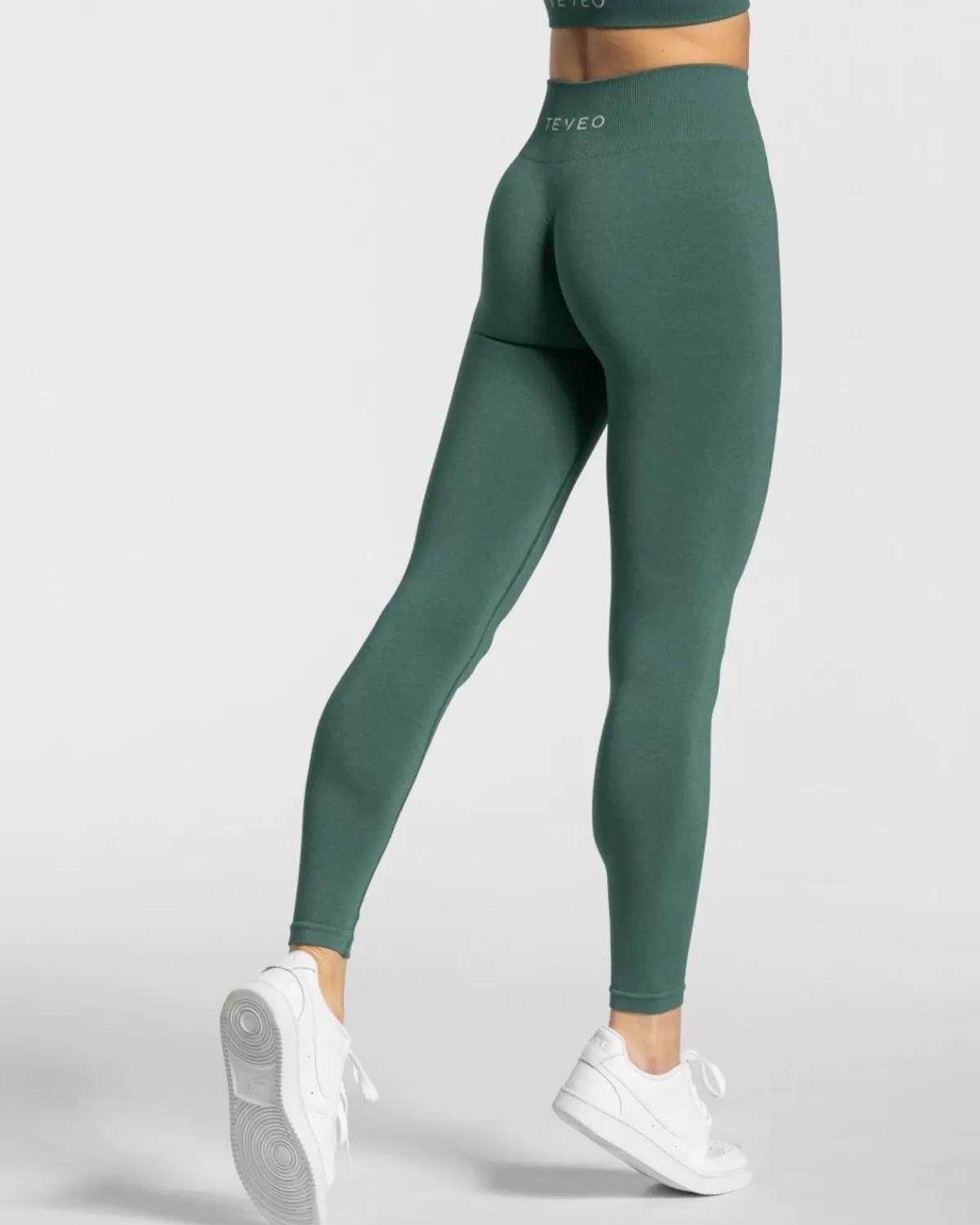 TEVEO Timeless Scrunch Leggings "Dunkelgrun" Cheap